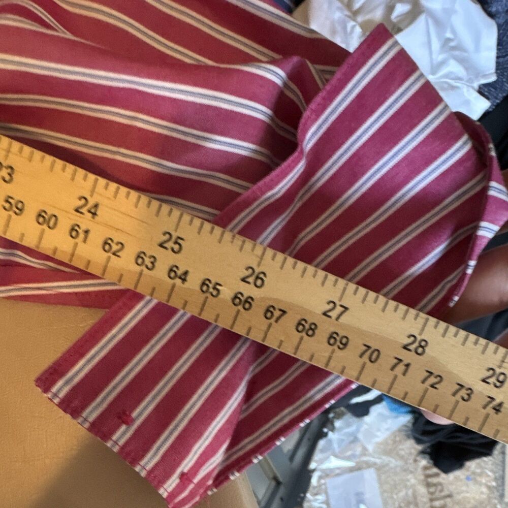 Chico's Women’s Non-Iron Pink/White Striped Cotton Button-Up Shirt Size 3 - Picture 6 of 6